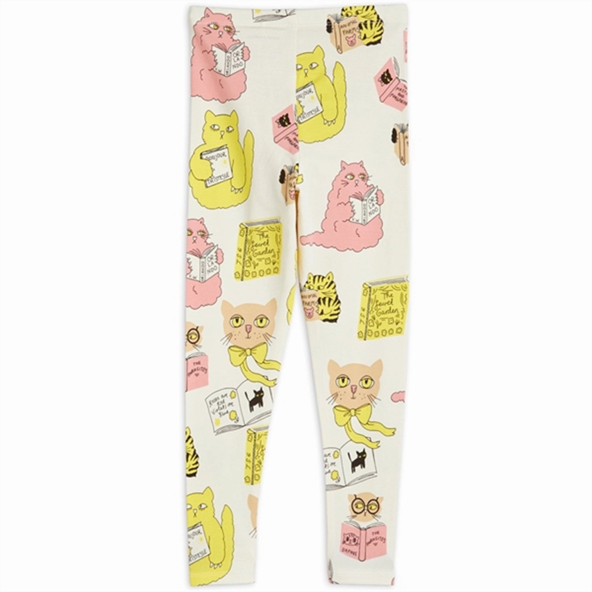 Mini Rodini Cats Aop Leggings Offwhite Flow Motion Sport Flex