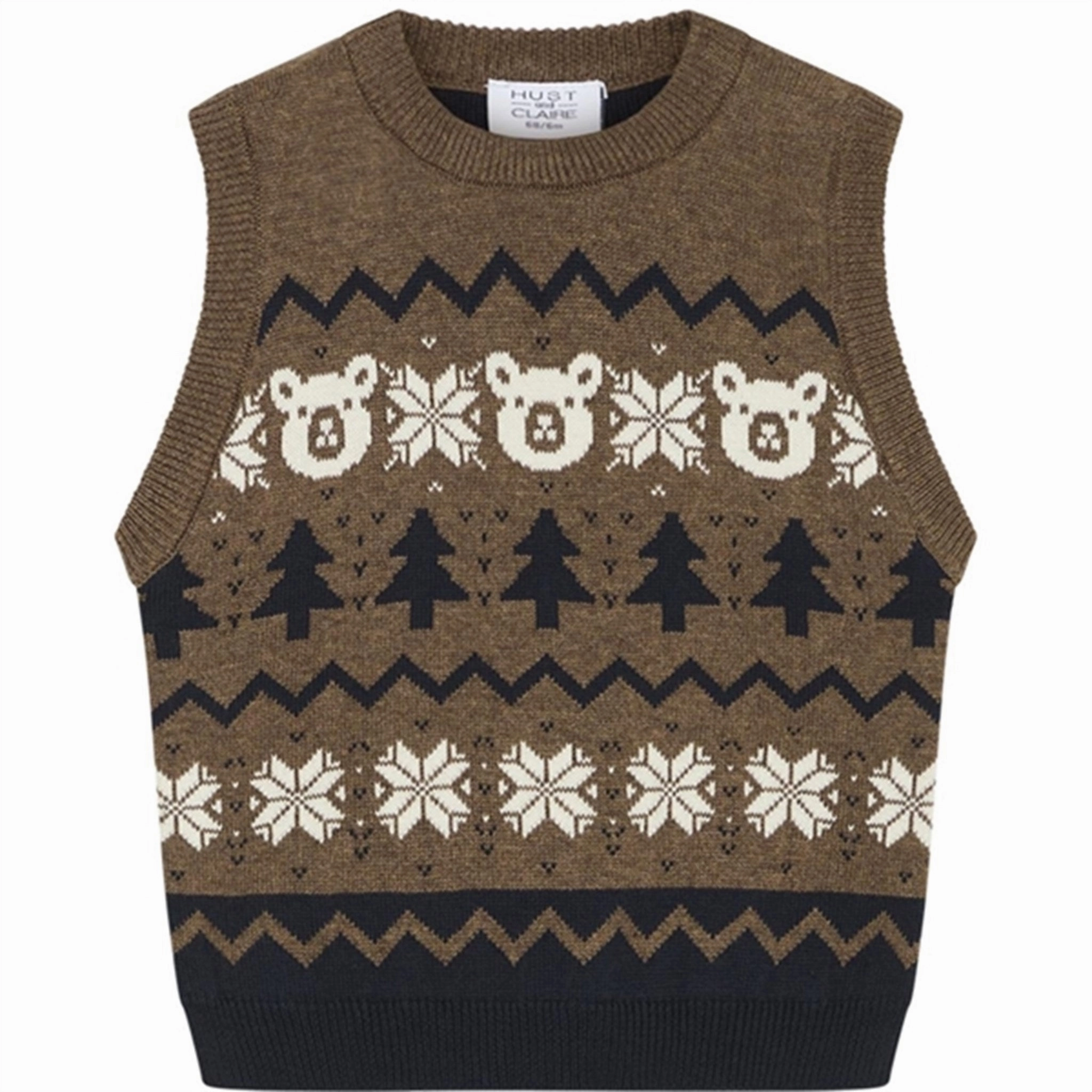 Regular Fit Hust & Claire Baby Cub Brown Perrie Vest