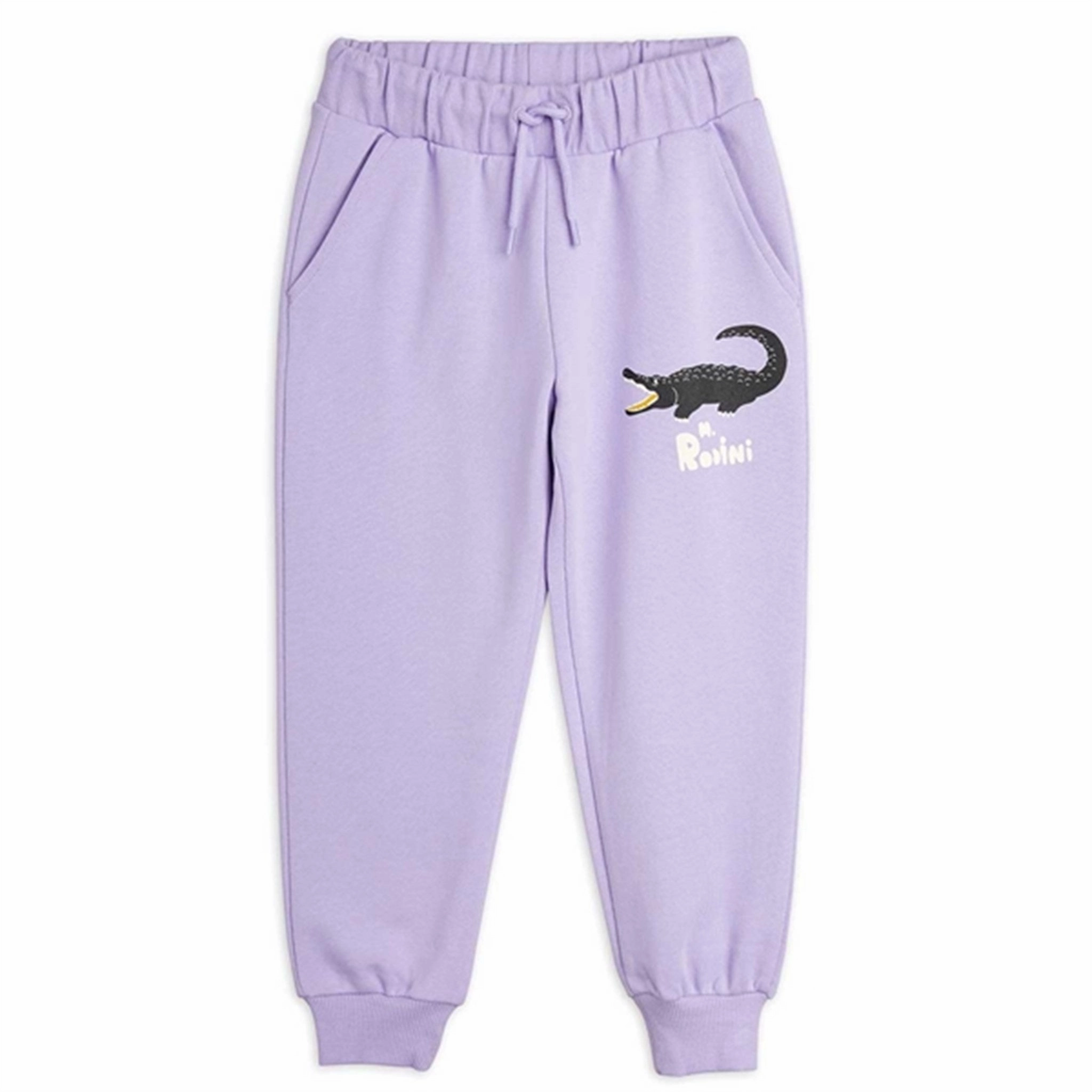 Mini Rodini Crocodile Purple Sweatpants HighImpactSupport