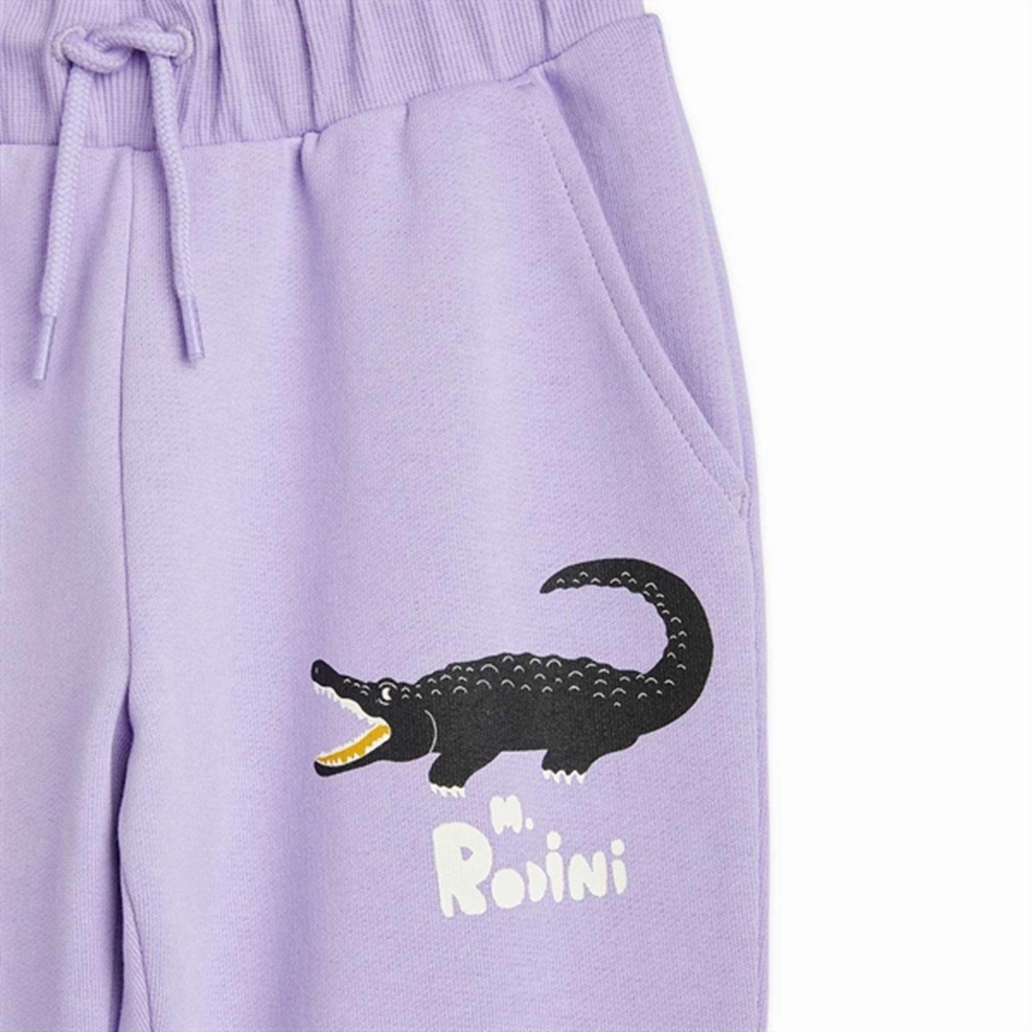 BreathableFabricTech glove Mini Rodini Crocodile Purple Sweatpants