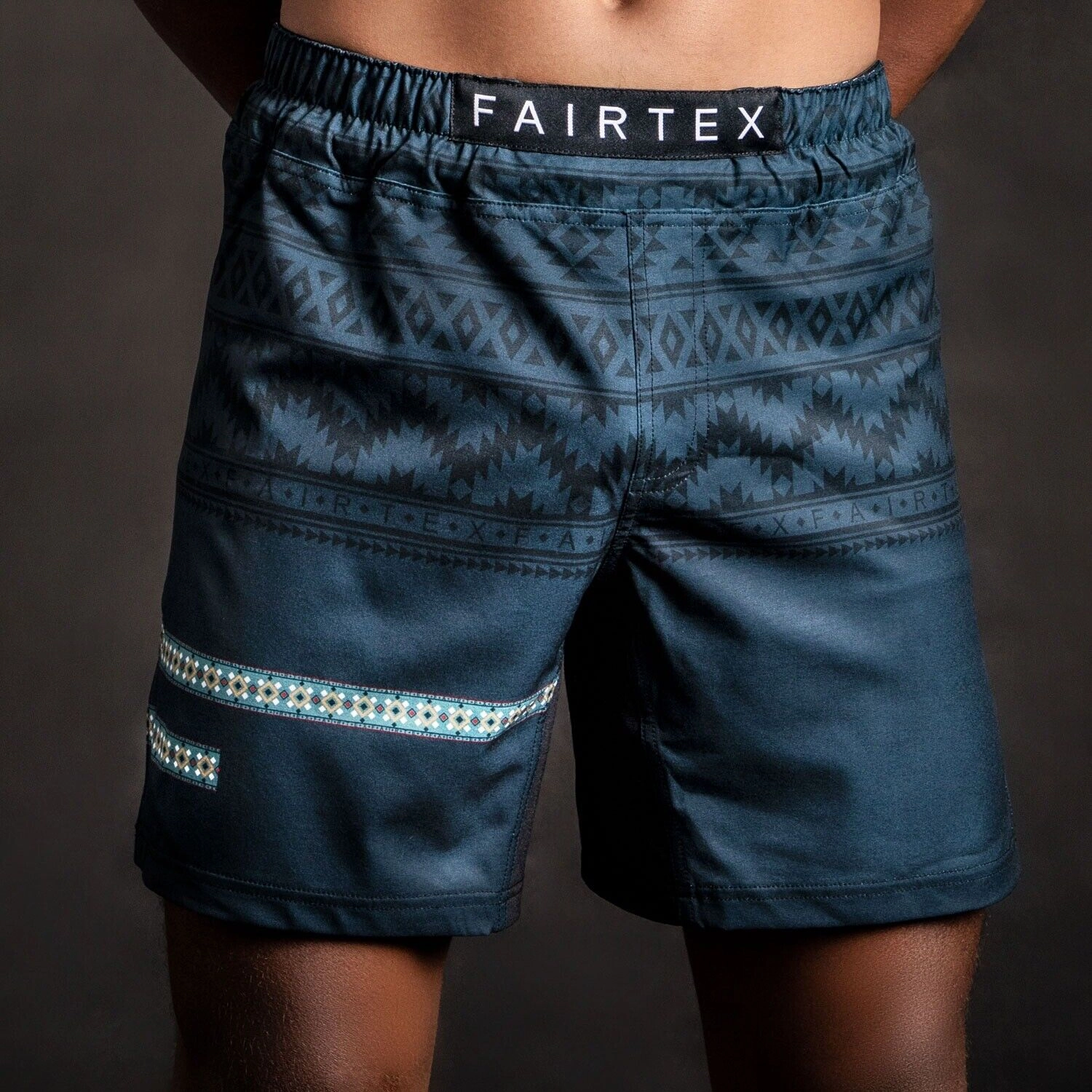 No Slip Gripper Run Ready Fairtex AB17 MMA Board Shorts Blackfeet BJJ Navy Blue