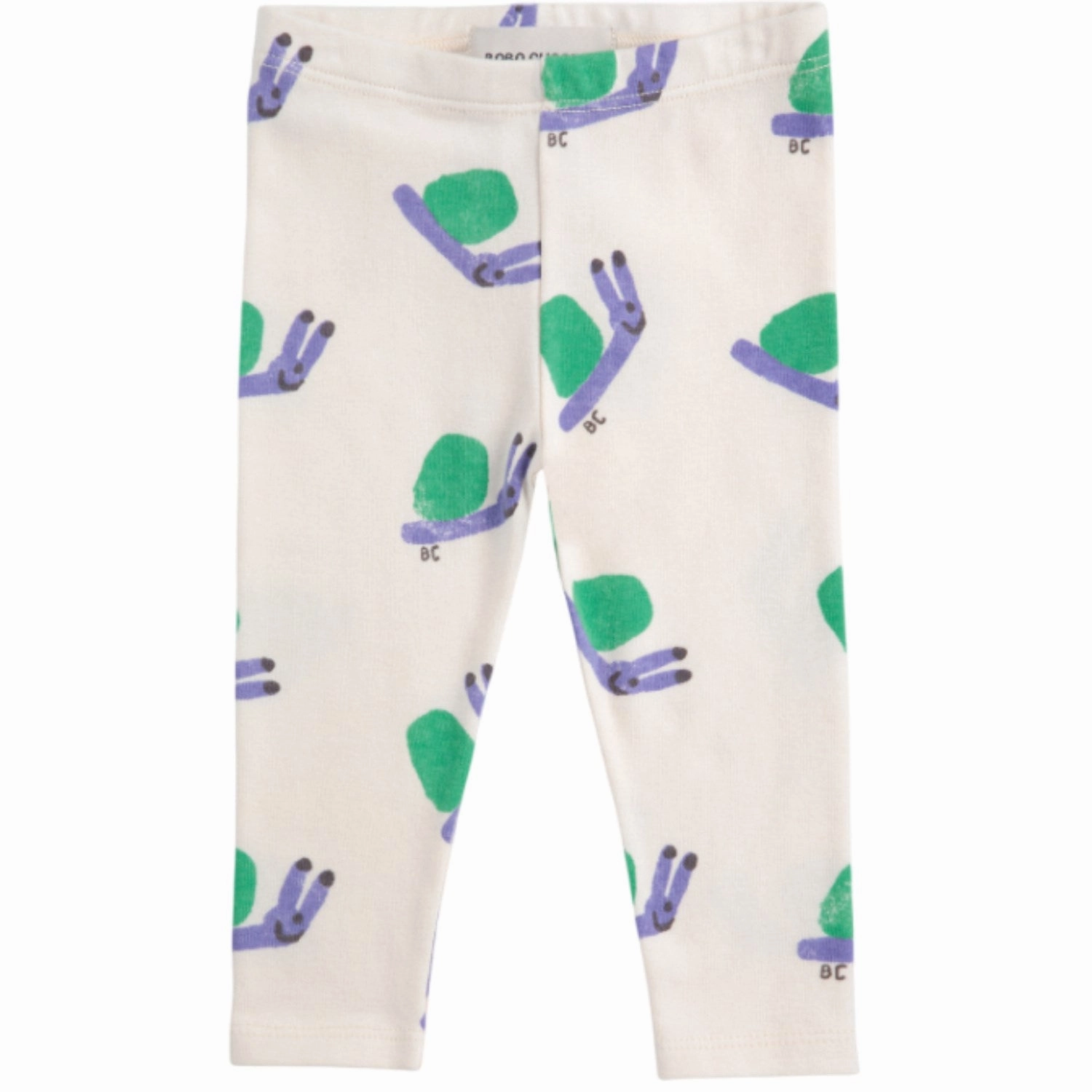 Chic Stretch Fit Bobo Choses Offwhite Funny Snail All Over Leggings