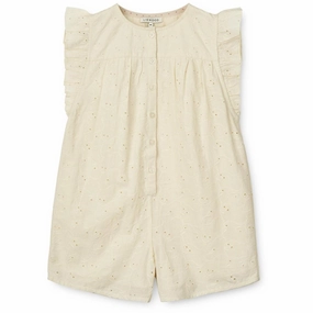 Liewood Cloud Cream Holmfrid Anglaise Jumpsuit Sporty Charming Charming Dynamic