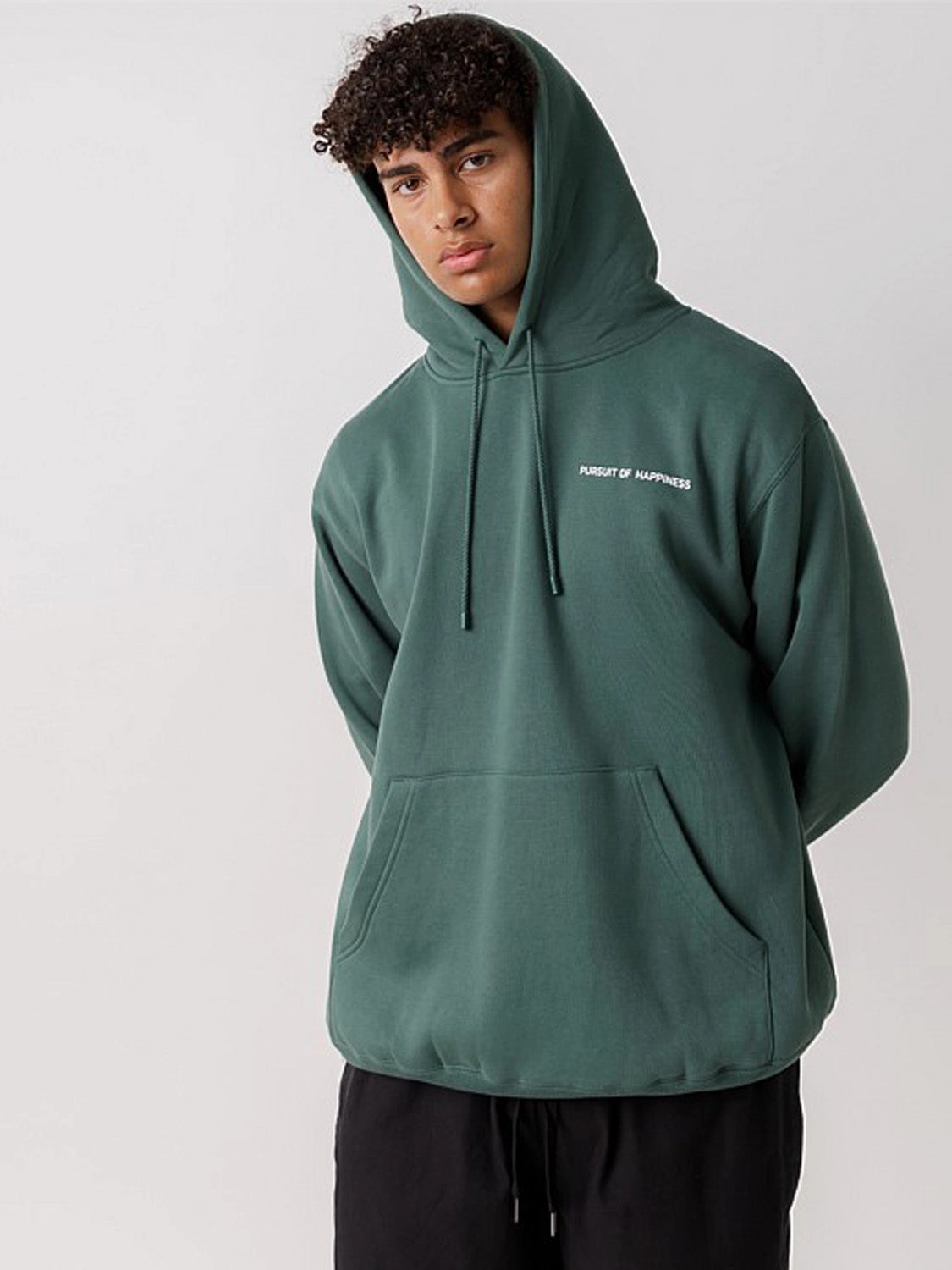 Minimalist Stitching Simple Logo Heavyweight Pullover in Stadium Green