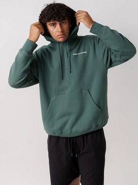 Trend Style Simple Logo Heavyweight Pullover in Stadium Green