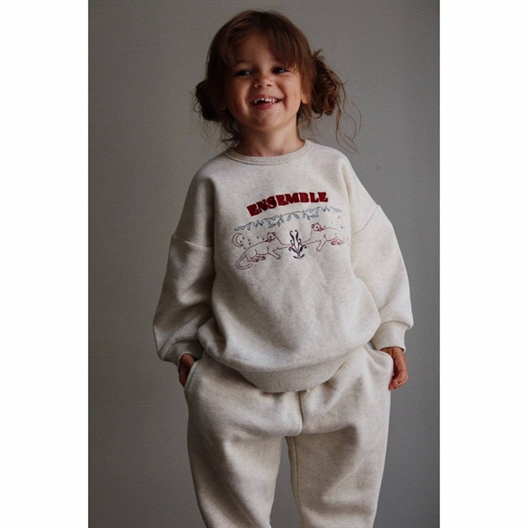 Konges Sl?jd Grey Melange Lou Sweatpants Unique