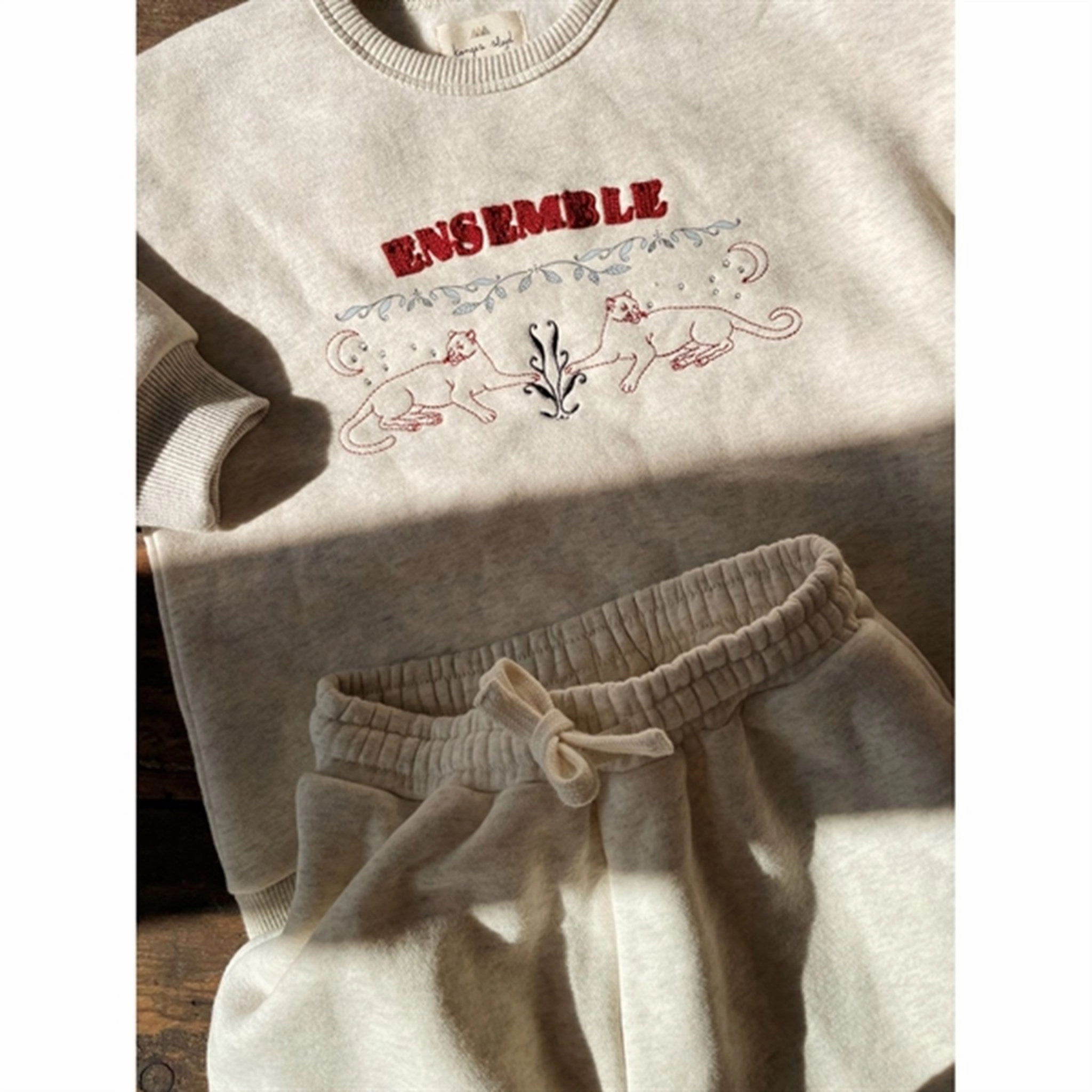 Konges Sl?jd Grey Melange Lou Sweatpants Hypoallergenic Inner Lining Moisture Wicking Technology