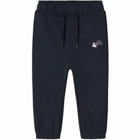 Name It Dark Sapphire Heart Vallene Regular Sweatpants Bonded Seam Construction