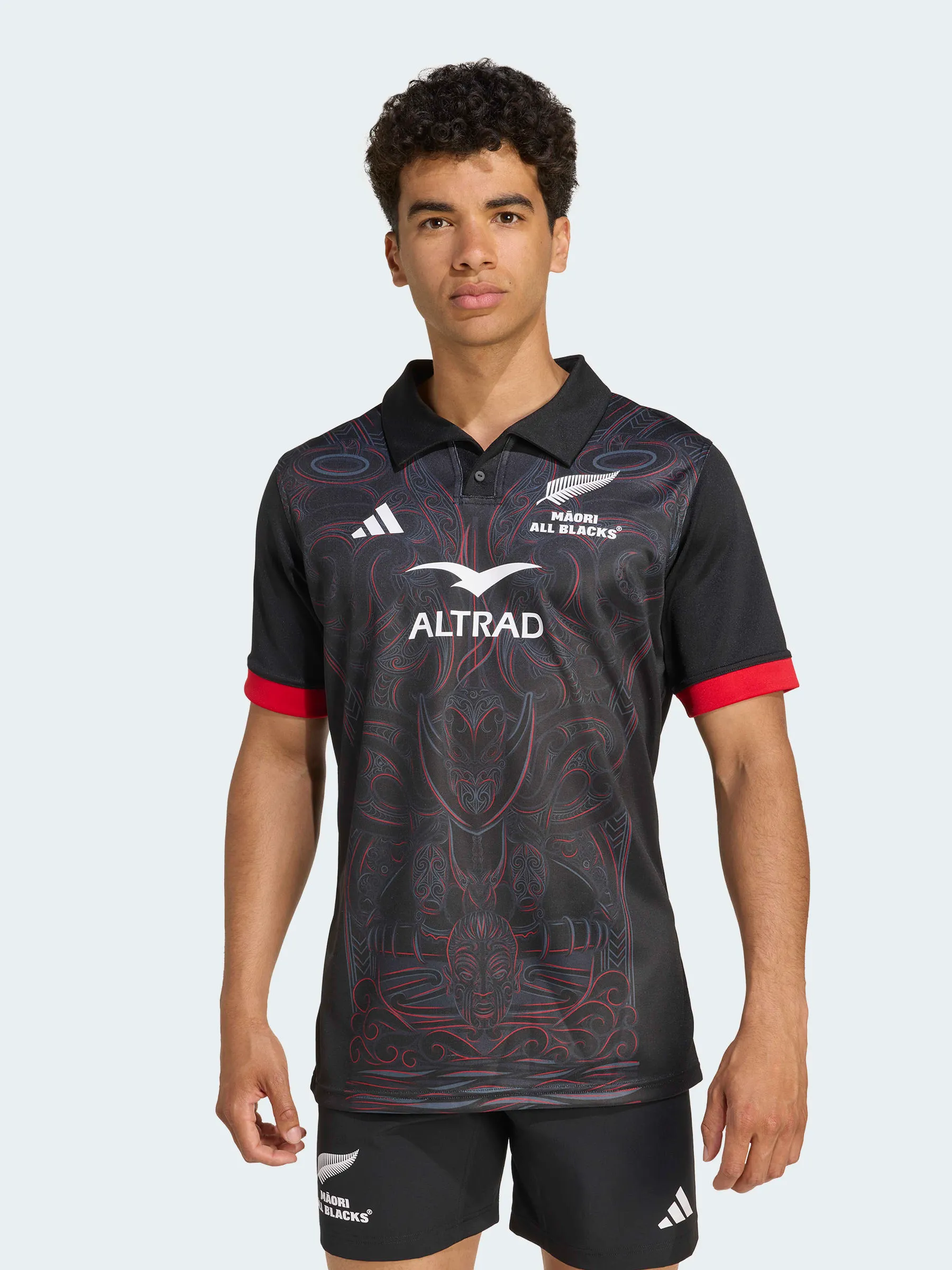 M??ori All Blacks Home Jersey Quick Evaporation Knit Non Irritating Fabric