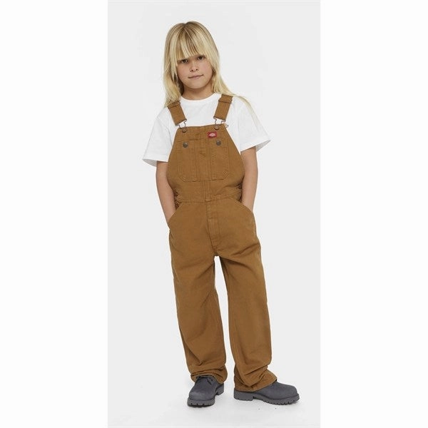 Dickies Duck Canvas Bib Overall Brown Duck BreathableMaterial Universal Fit System