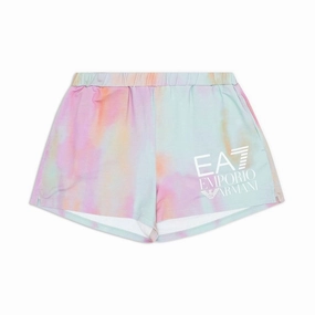 Flexible Material Faux Leather EA7 Train Graph Short Junior