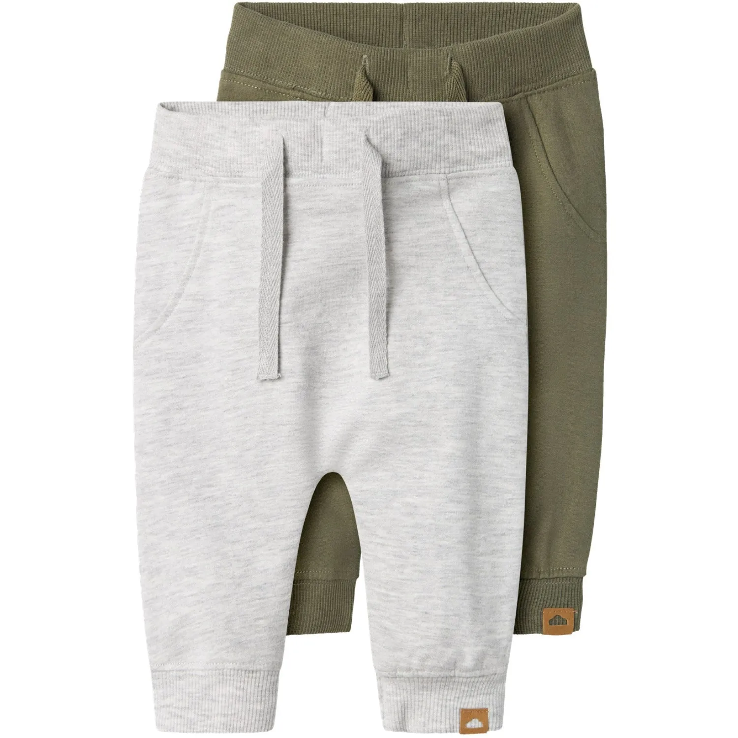 creativity acrylonitrile butadiene styrene Name It Light Grey Melange Deep Lichten Green Nbntakki 2P Sweat Pants Noos
