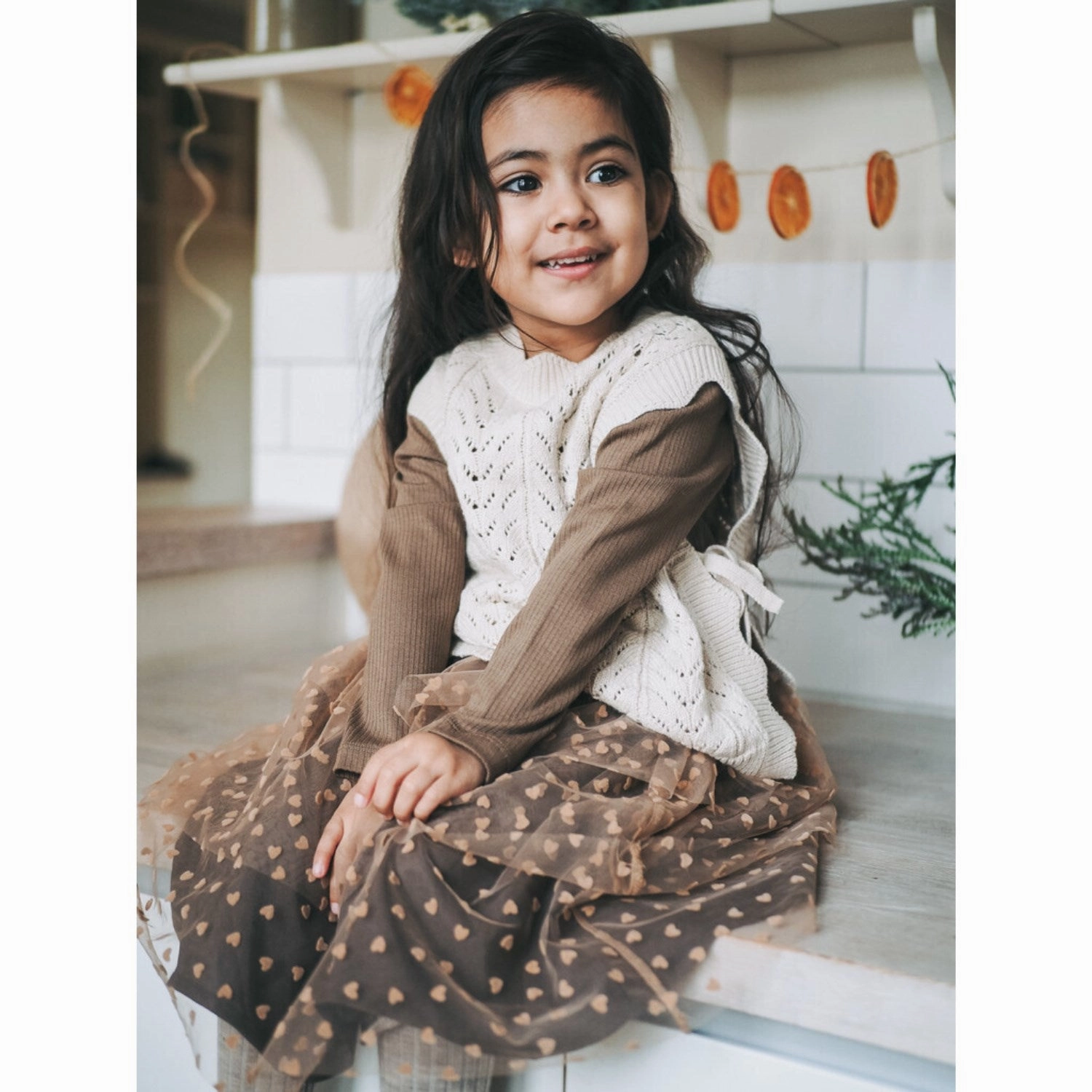 Fliink Humus/Carafe Tulle Heart Skirt Chic Appeal