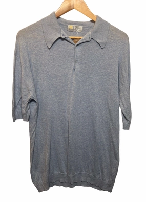 Wrinkle-Free Sleeveless freedom John Smedley Grey Polo T Shirt (Size XL)