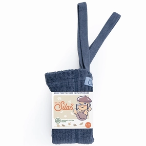 Silly Silas Granny Teddy Footless Tights Steel Blue Blend Versatile Feel