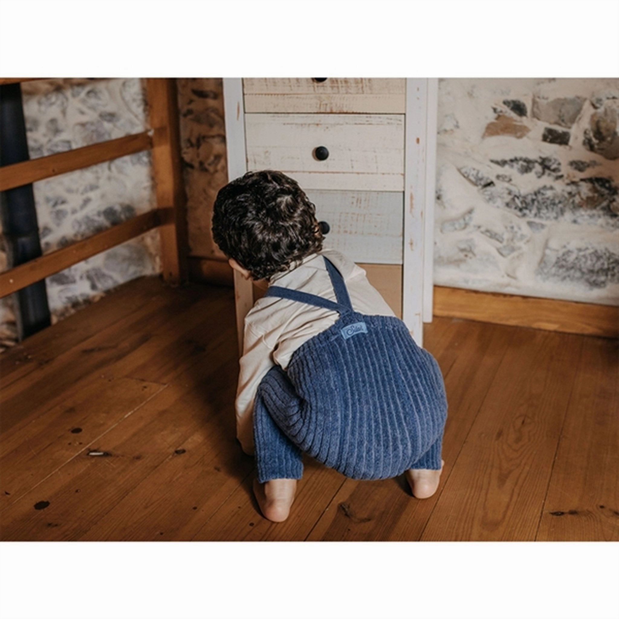 Double Layer Outdoor Running Silly Silas Granny Teddy Footless Tights Steel Blue Blend