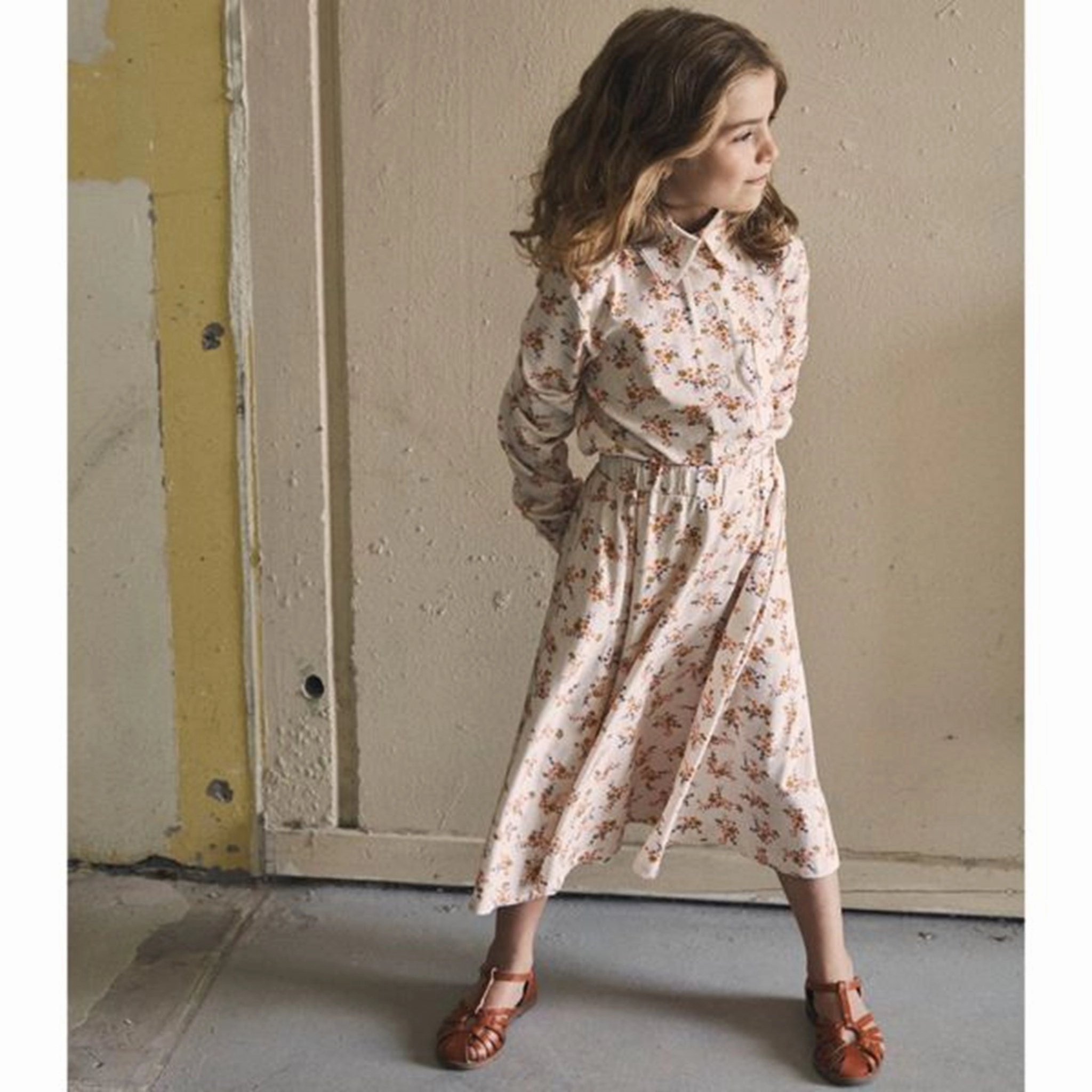 Breathable Lining GRO Ecru/Multi Greta Long Skirt