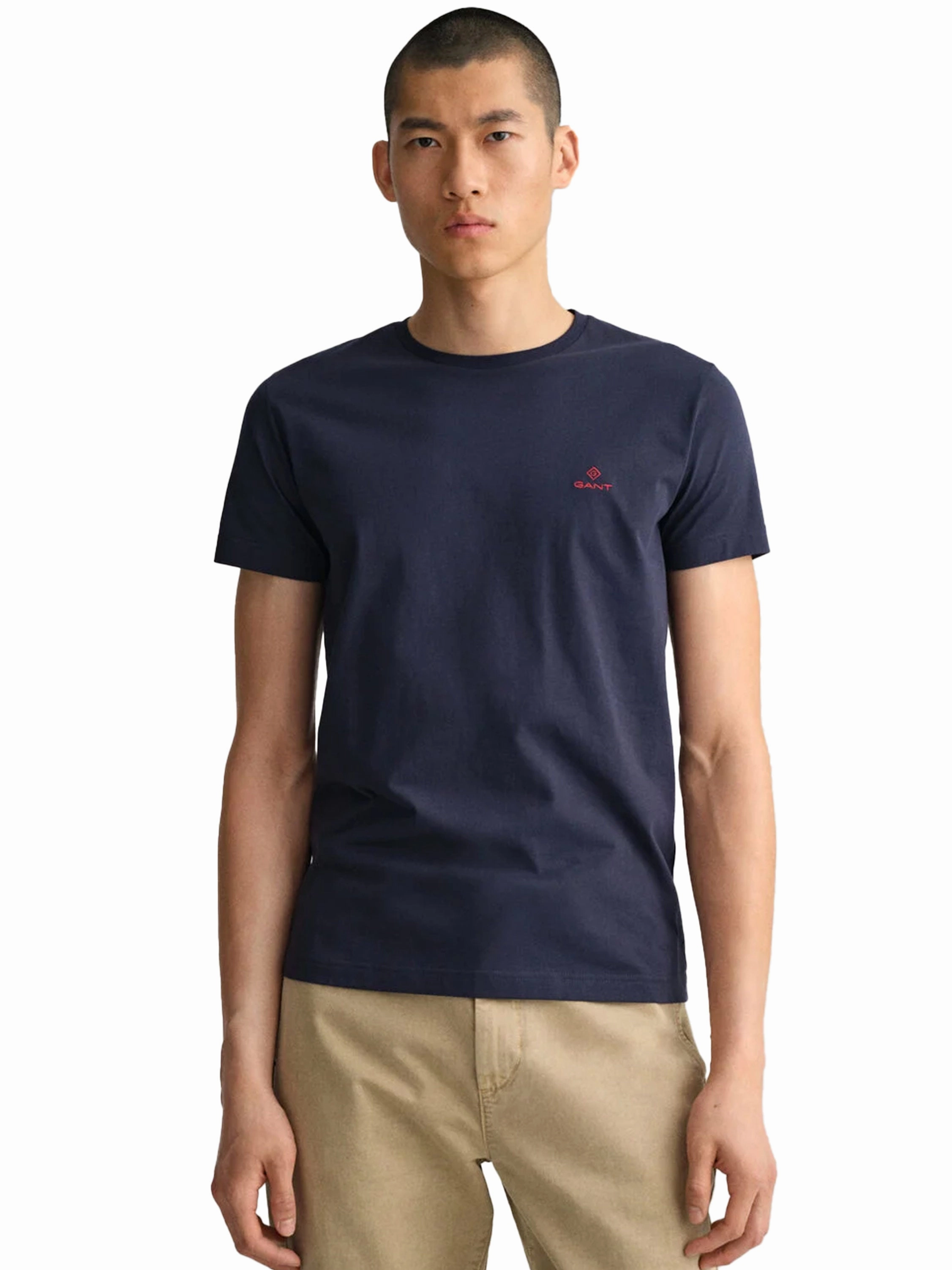 Gant Contrast Logo | Mens Crew Neck T-Shirt sports performance