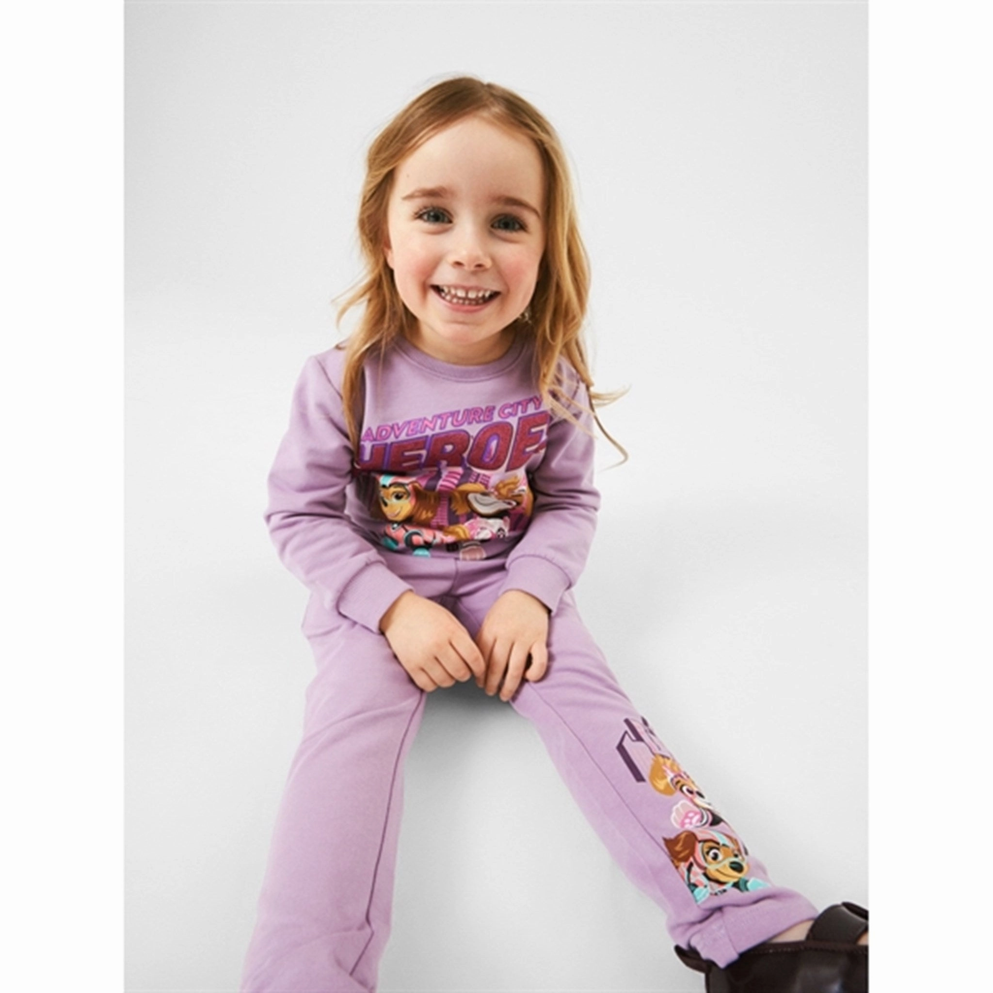 Name it Lavender Mist Oditte Paw Patrol Sweatpants twill Recreational sports clothing