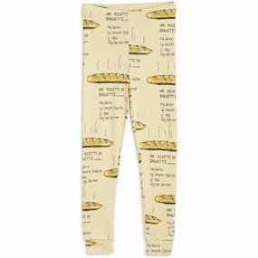 Mini Rodini Baguette Aop Leggings Yellow All Purposewear Skin Friendly Casual Wearer