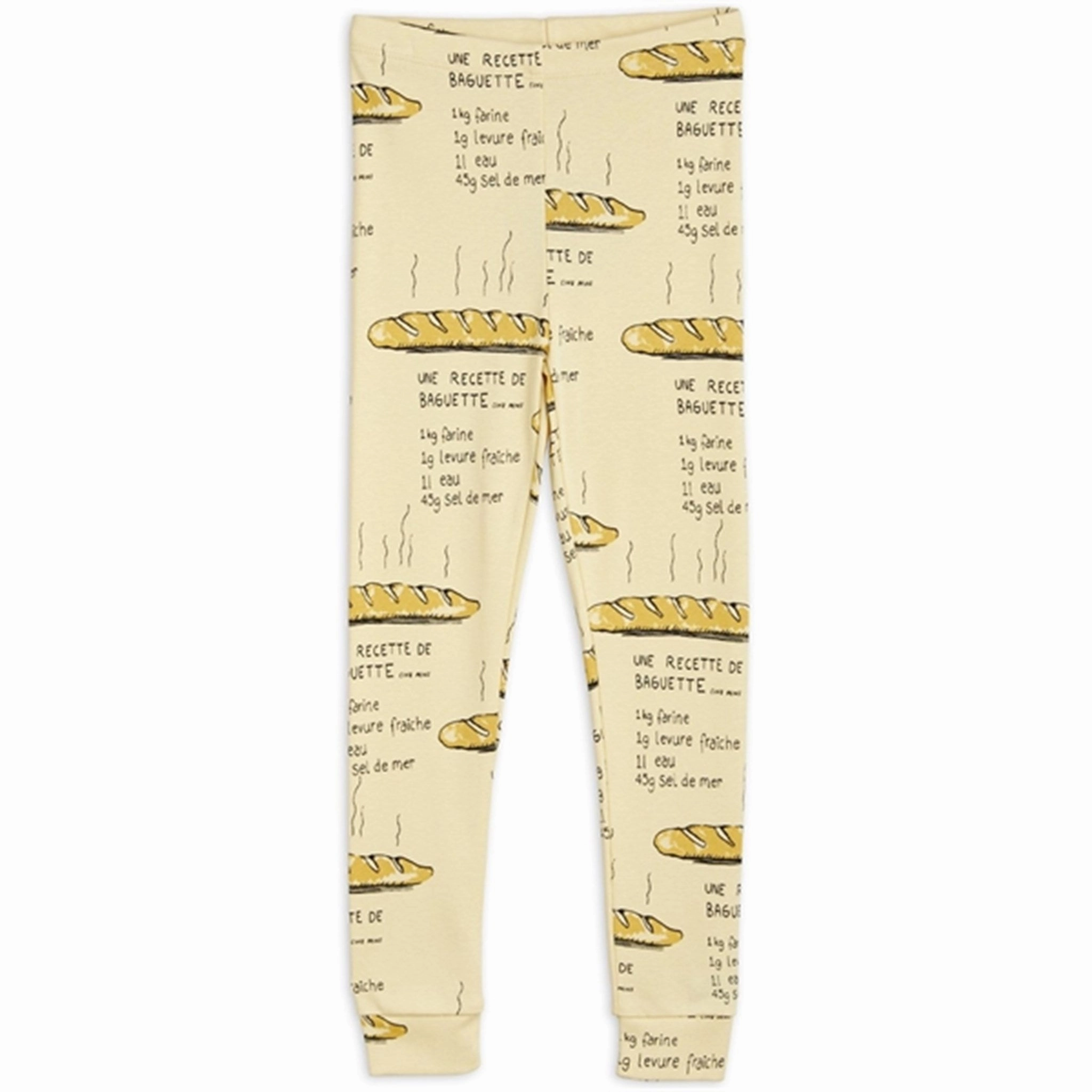 Mini Rodini Baguette Aop Leggings Yellow Non-Restrictive Fit Silky feel