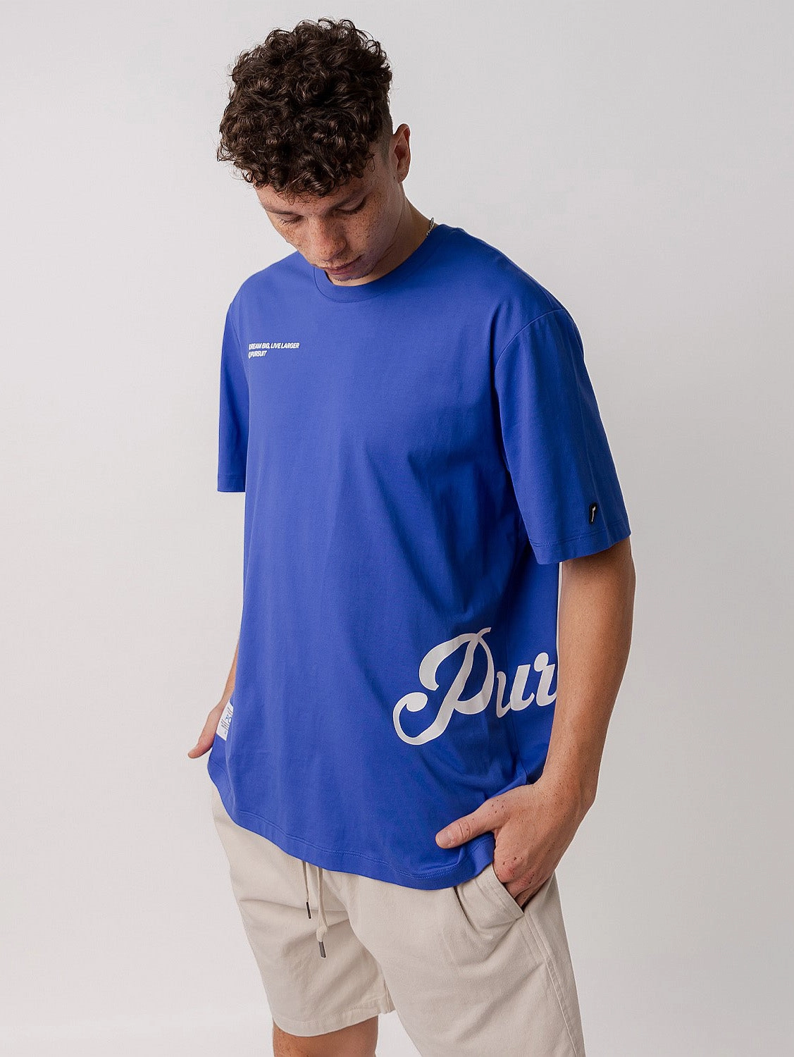 Dream Big Track Tee in Royal Blue SunProtectionFabric Structured silhouette