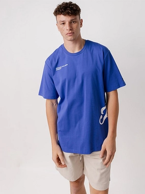 Dream Big Track Tee in Royal Blue Relaxing Fit Light Style