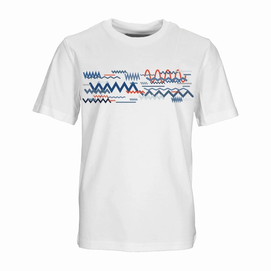 Moda Bandidos Oscillate Blue Red Bar T-Shirt Junior Easy Wear