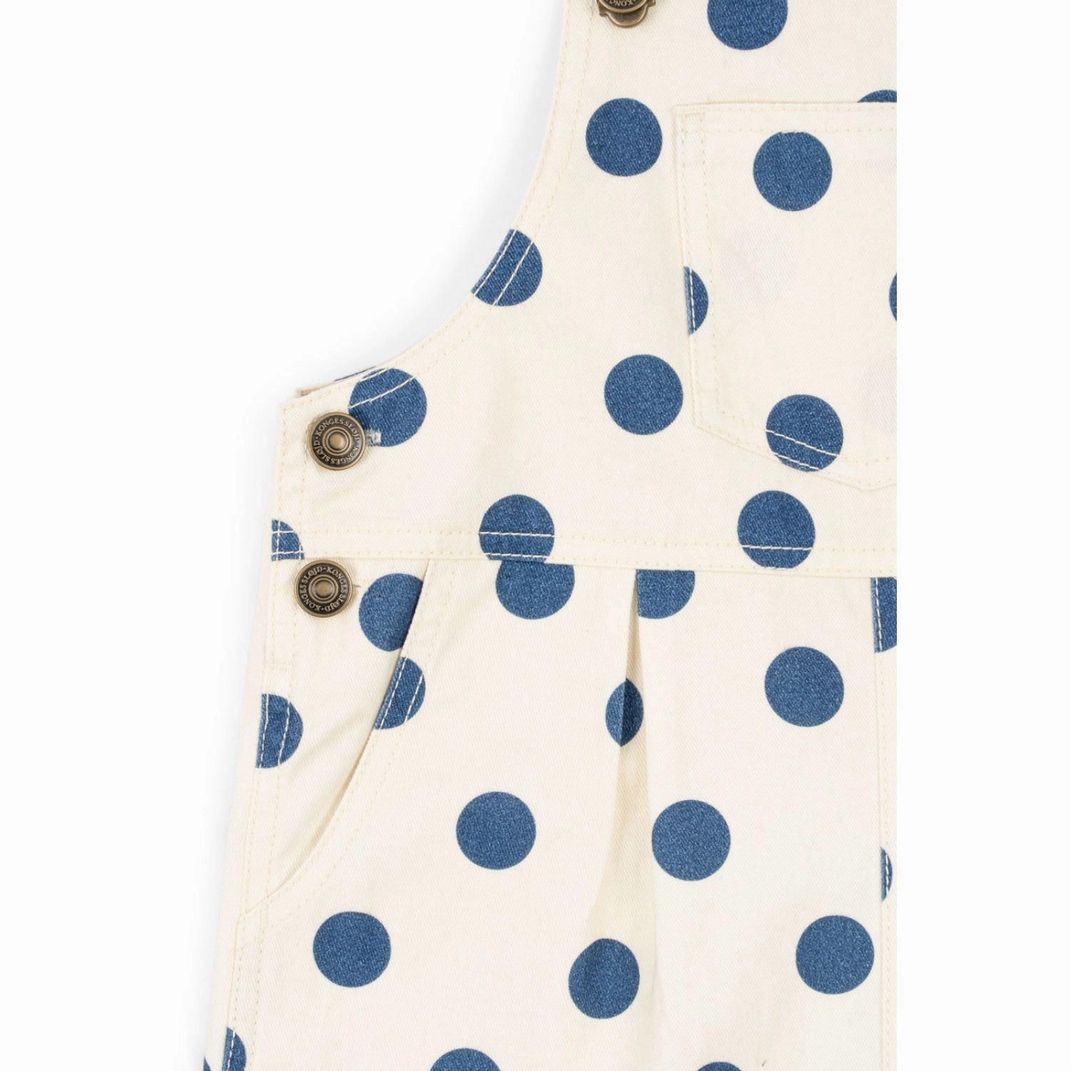 FlexFoamPadding Organic Cotton Blend Konges Sl?jd Blue Dot Nola Overalls Gots