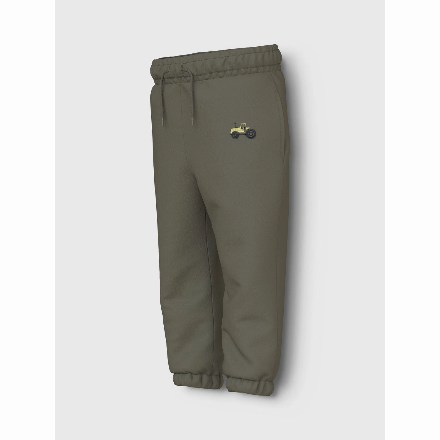 non-hooded Name It Dusty Olive Tractor Vallen Regular Sweatpants