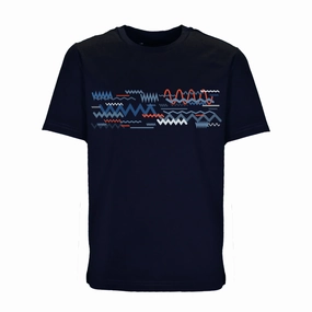 Functional Wear Moda Bandidos Oscillate Blue Red Bar T-Shirt Junior