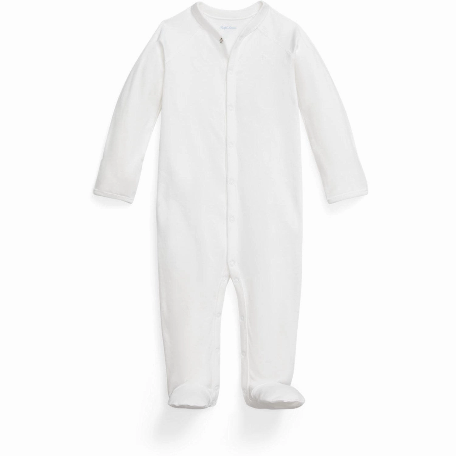 Ralph Lauren Baby White Solid Coverall Durable Activewear