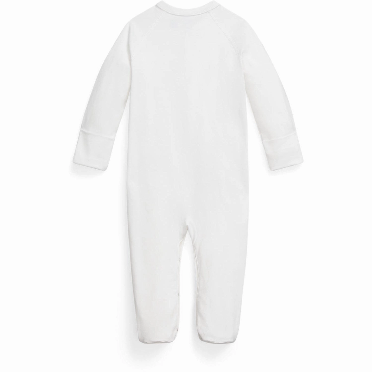 Ralph Lauren Baby White Solid Coverall AntiSlipGrip