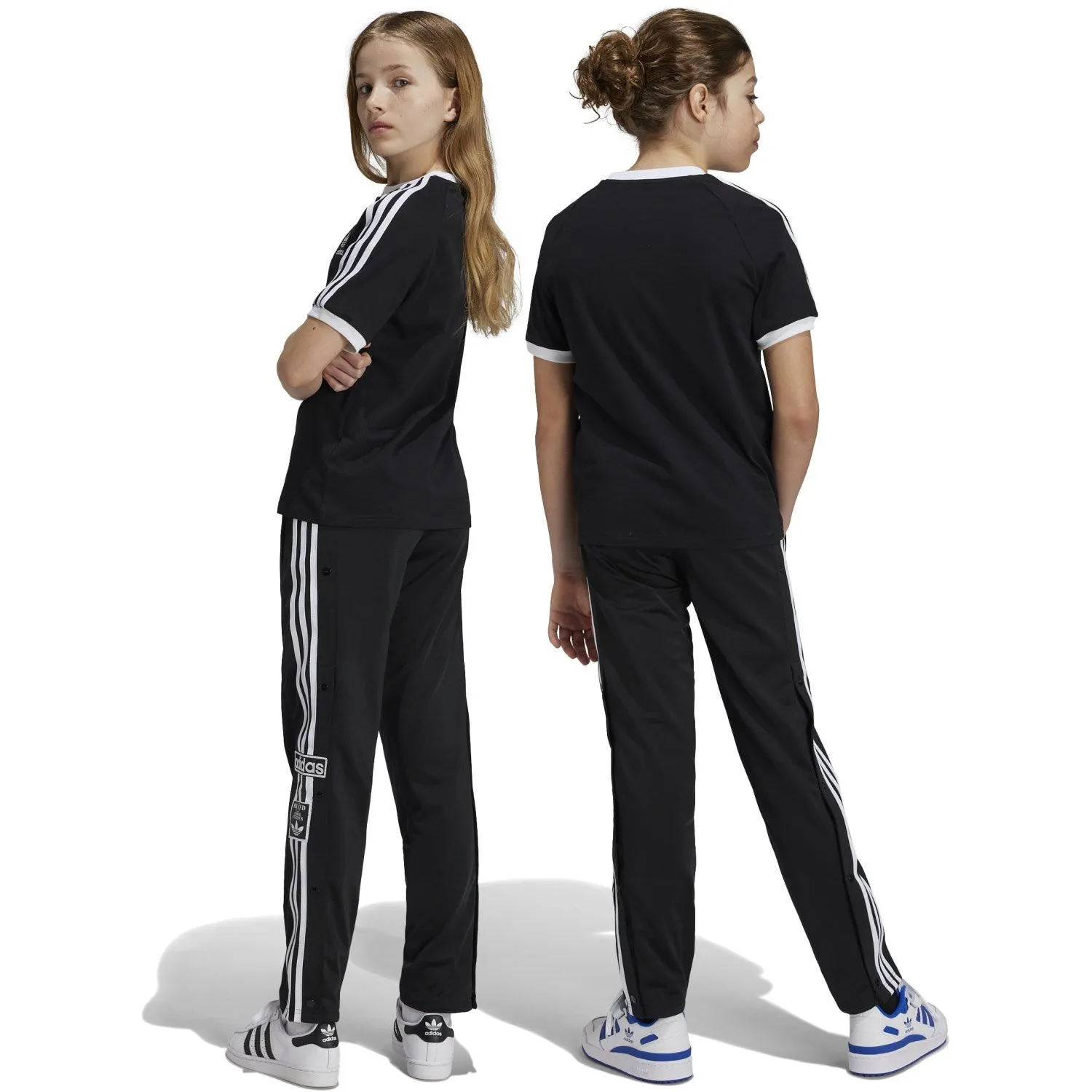 adidas Originals Black/White Adi Break Track Suit Pants Comfortable Stretch Abrasion-resistant