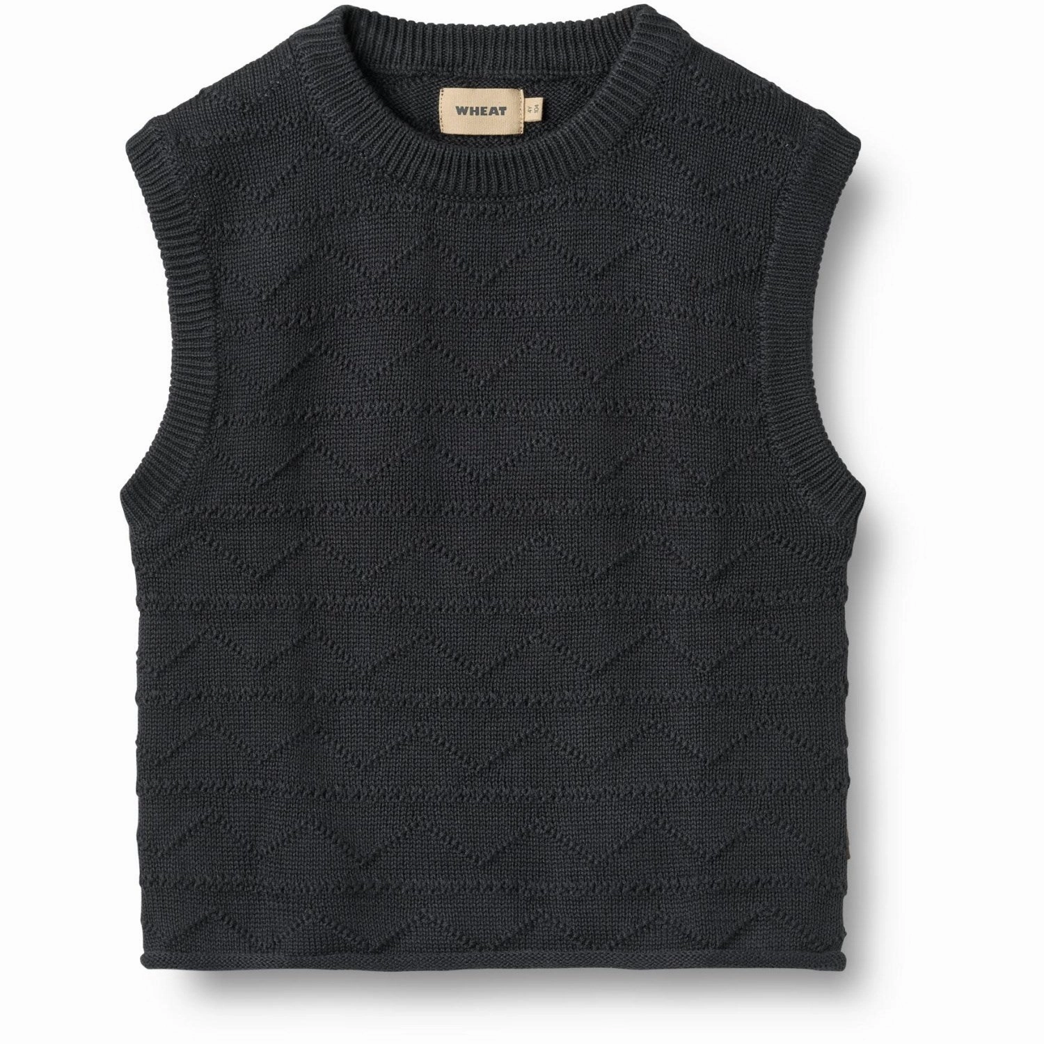 Wheat Navy Knit Vest Bobby Light Color Unique Look