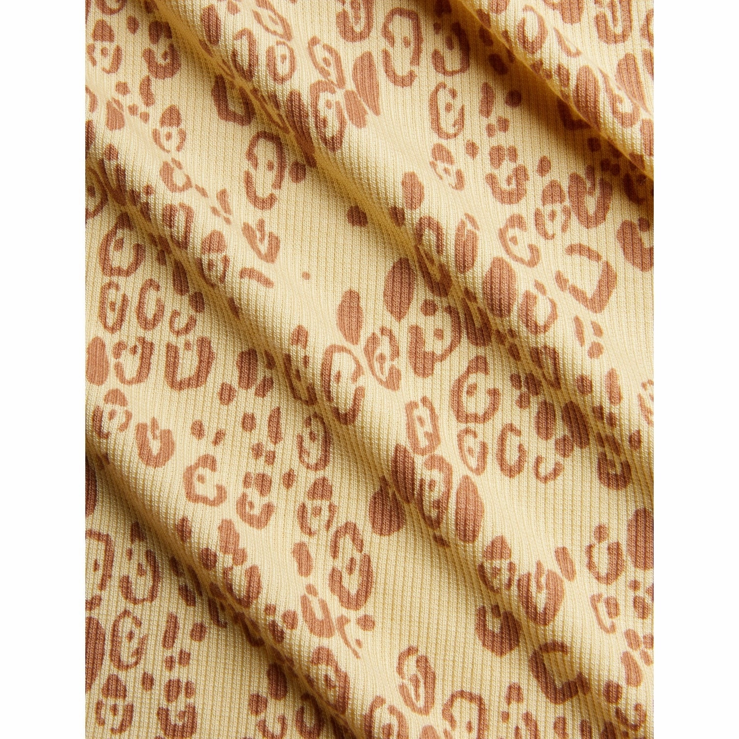 Mini Rodini Beige Mini Leopard AOP Leggings Thumb Hole Sleeve