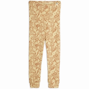 Supportive Fit Mini Rodini Beige Mini Leopard AOP Leggings