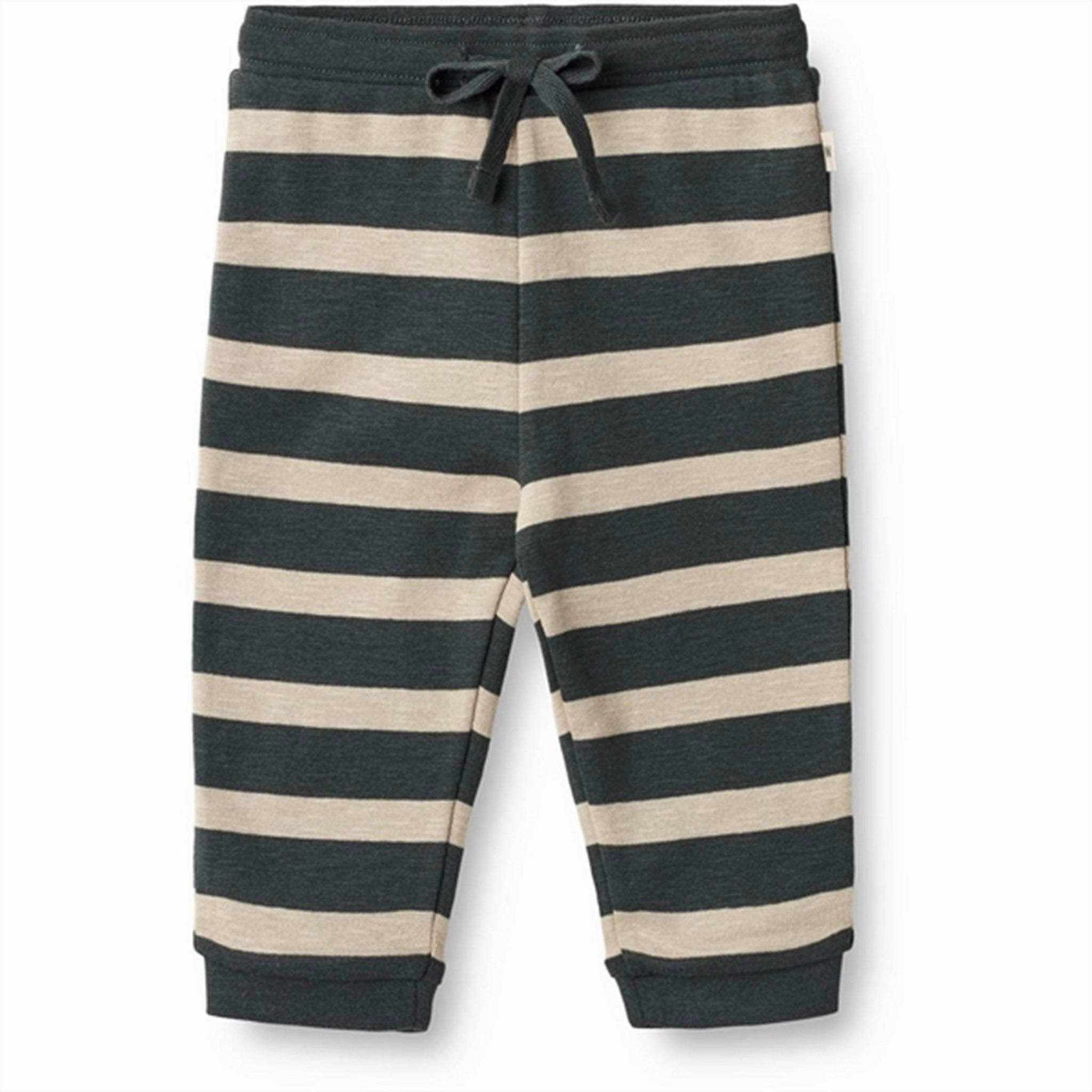 Thumbhole Cuff Design Wheat Dark Stripe Soft Sweatpants Leo