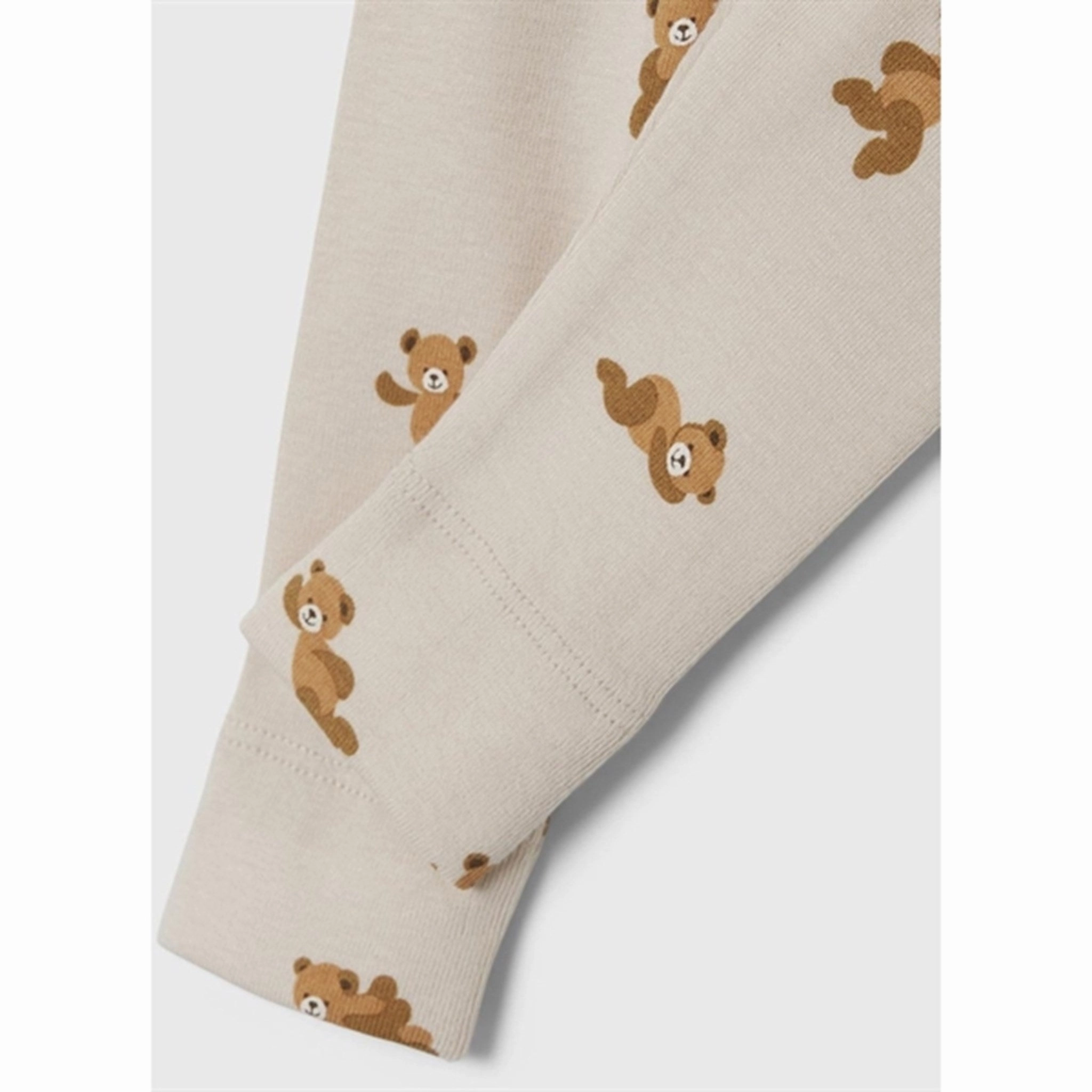 Name it Oatmeal Bear Leggings No Bind Maternity Wear Mesh Panel