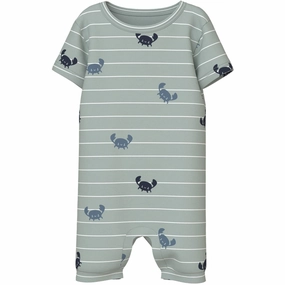 Name It Aqua Gray Crabs Vroels Sunsuit Daily Model