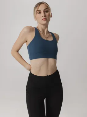 Anti-chafe seams Elevate Bra In Steele Blue
