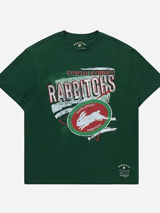 South Sydney Rabbitohs Abstract Tee Classic Trend Look Subtle Embroidery
