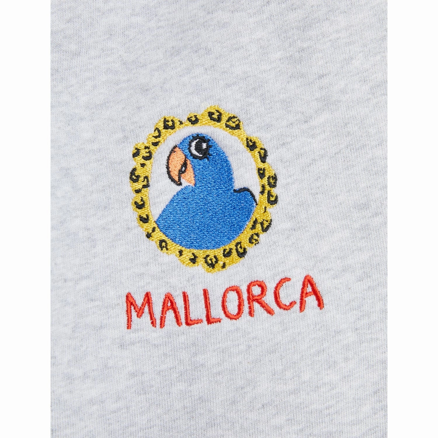 Stylish mood venue Mini Rodini Grey melange Parrot Embroidery Sweatpants