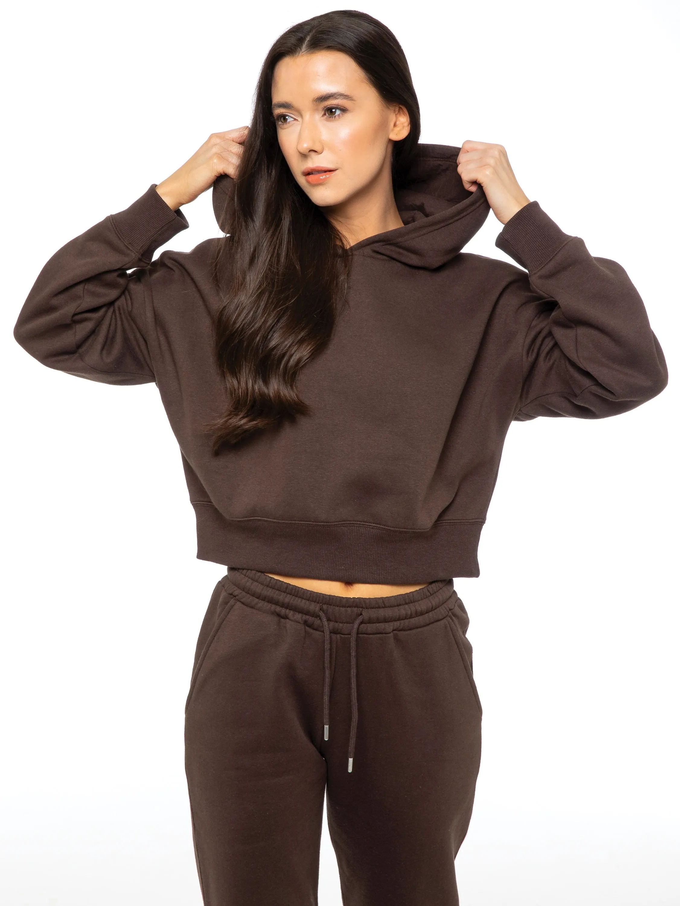 Enzo | Womens Cropped Hoodie Running Gear Kudu like