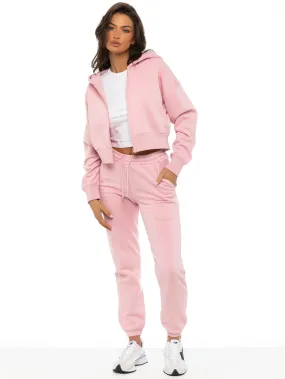 Enzo | Womens Cropped Zip Hoodie Tracksuit scooter clothes Heathered Texture