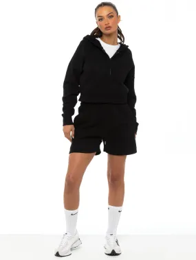 UPF Protection individuality Enzo | Womens Cropped Zip Hoodie Tracksuit With Shorts