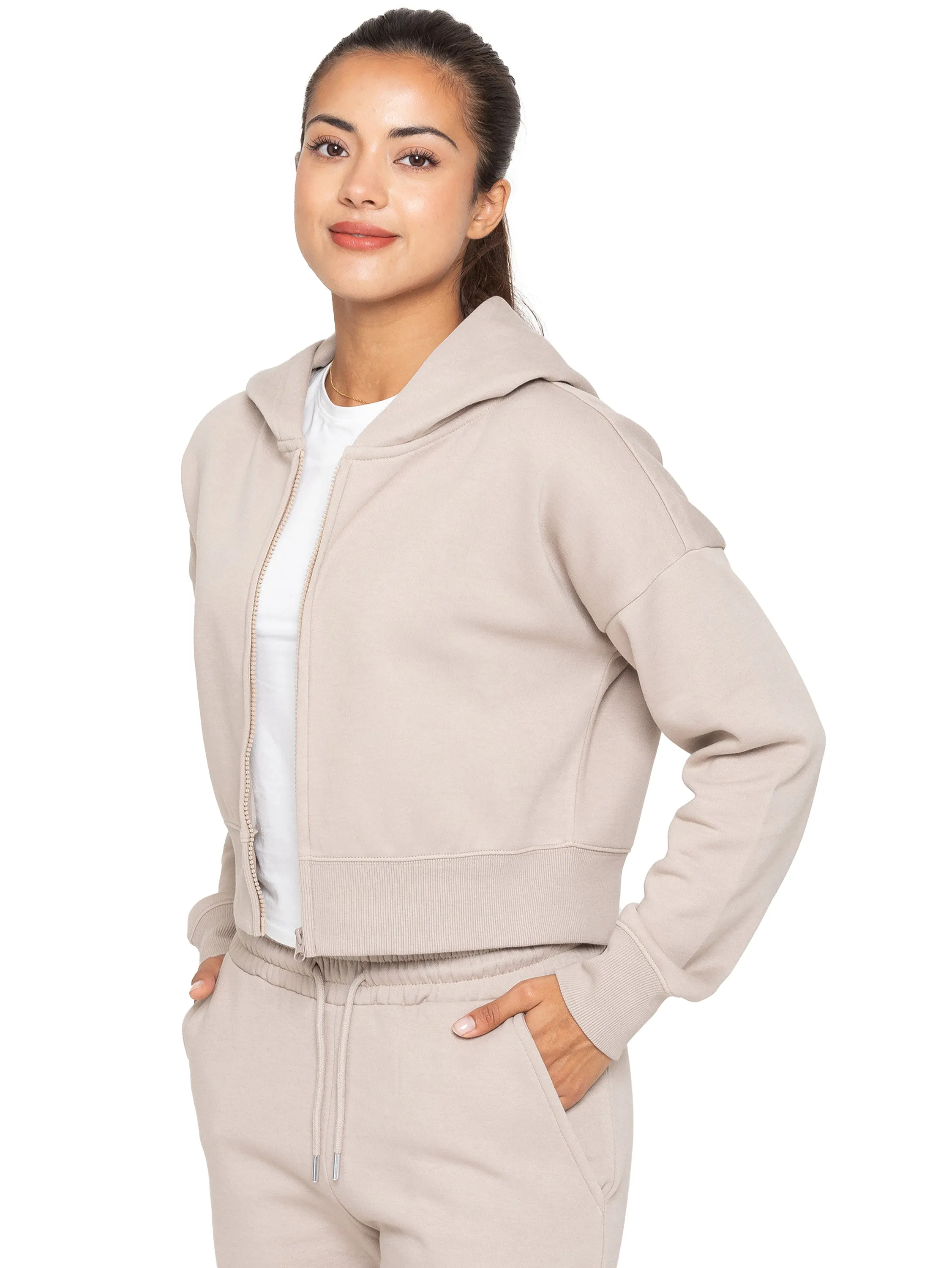 sophisticated appearance Enzo | Womens Cropped Zipped Hoodie