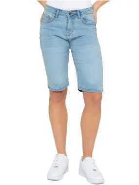dancewear Enzo | Womens Long Denim Shorts