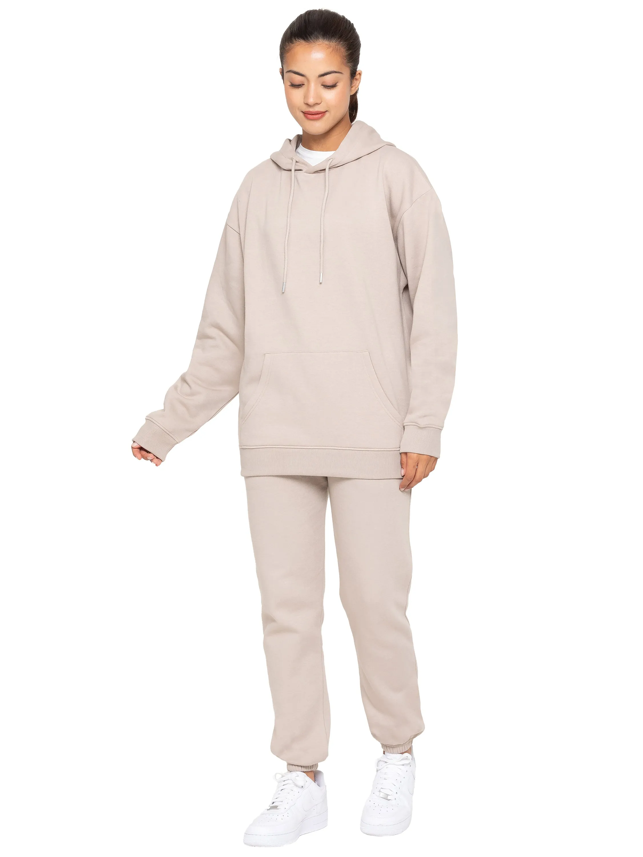 Urban Chic Hiking Essential Enzo | Womens Oversized Pullover Hoodie Tracksuit Set