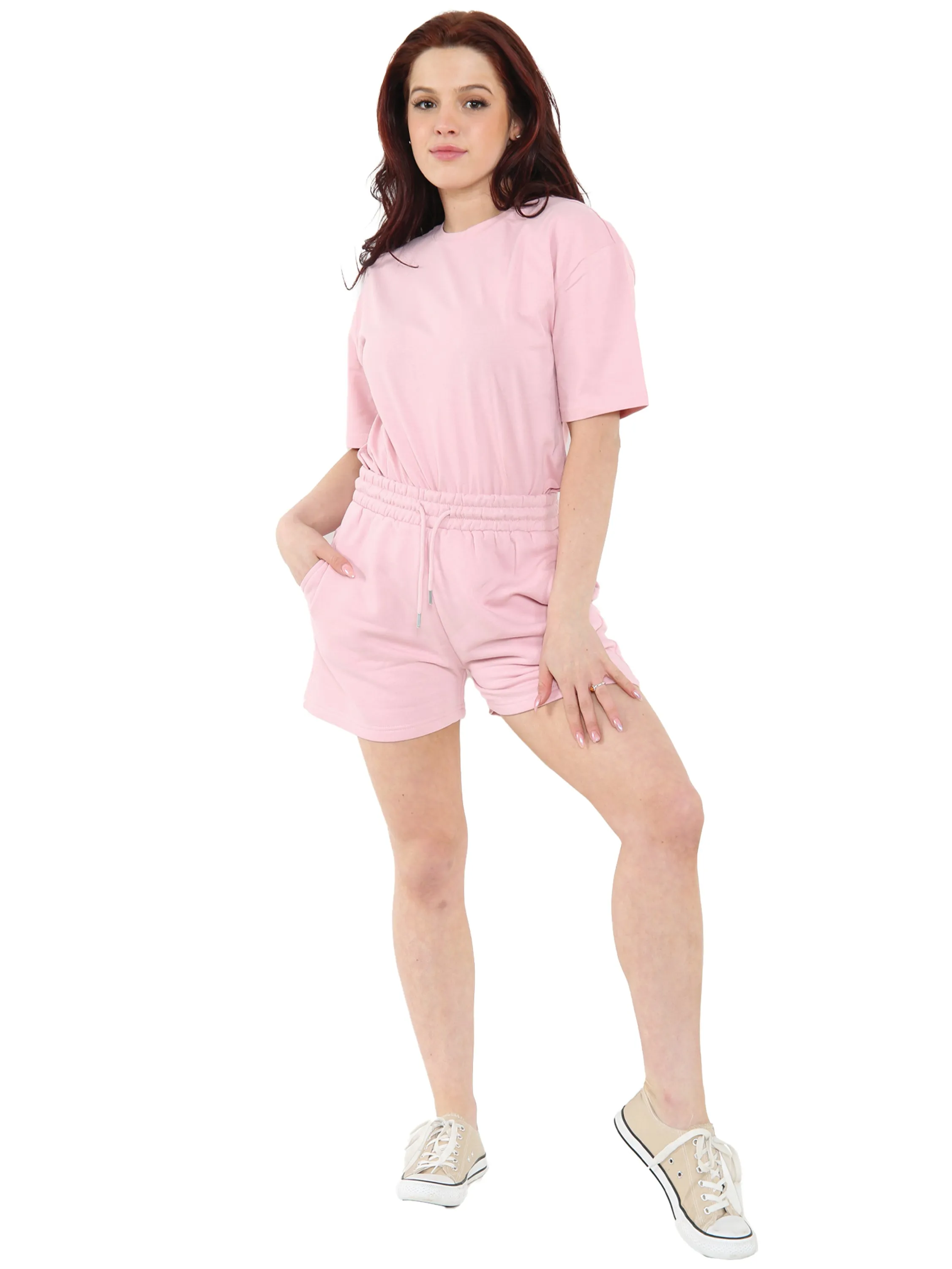 absorbent Enzo | Womens Oversized T-Shirt Tracksuit With Shorts